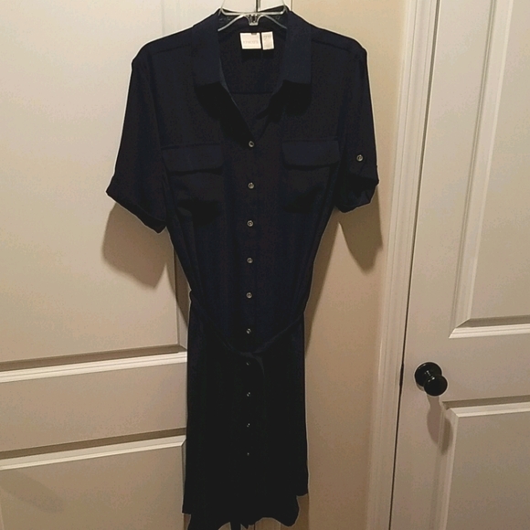 Chico's Dresses & Skirts - Chico's size 2.5 Zenergy navy blue shirt dress